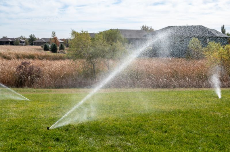 Lawn Sprinkler System in Winter